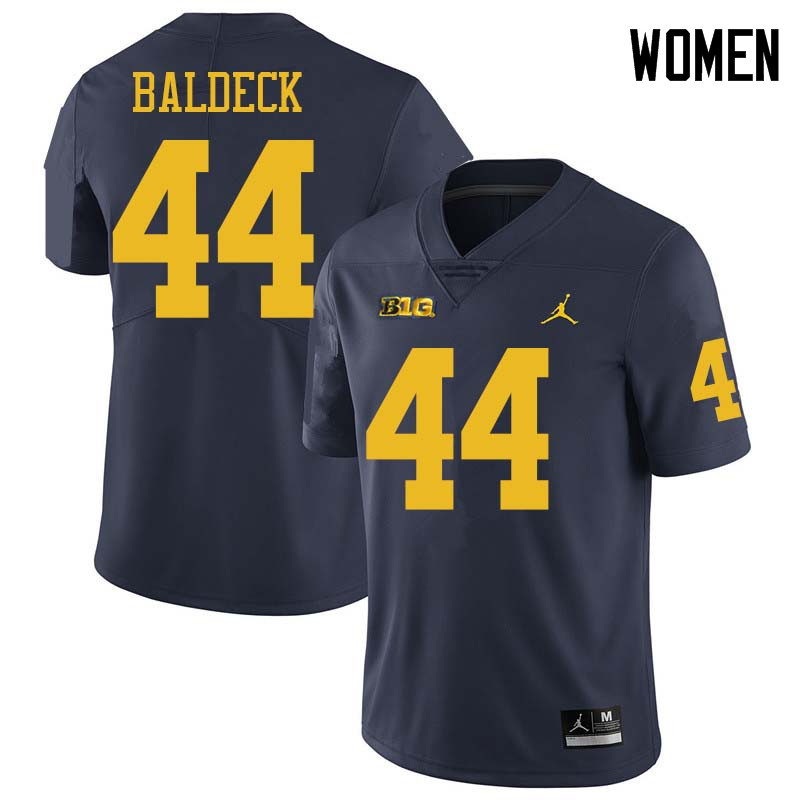 Jordan Brand Women #44 Matt Baldeck Michigan Wolverines College Football Jerseys Sale-Navy